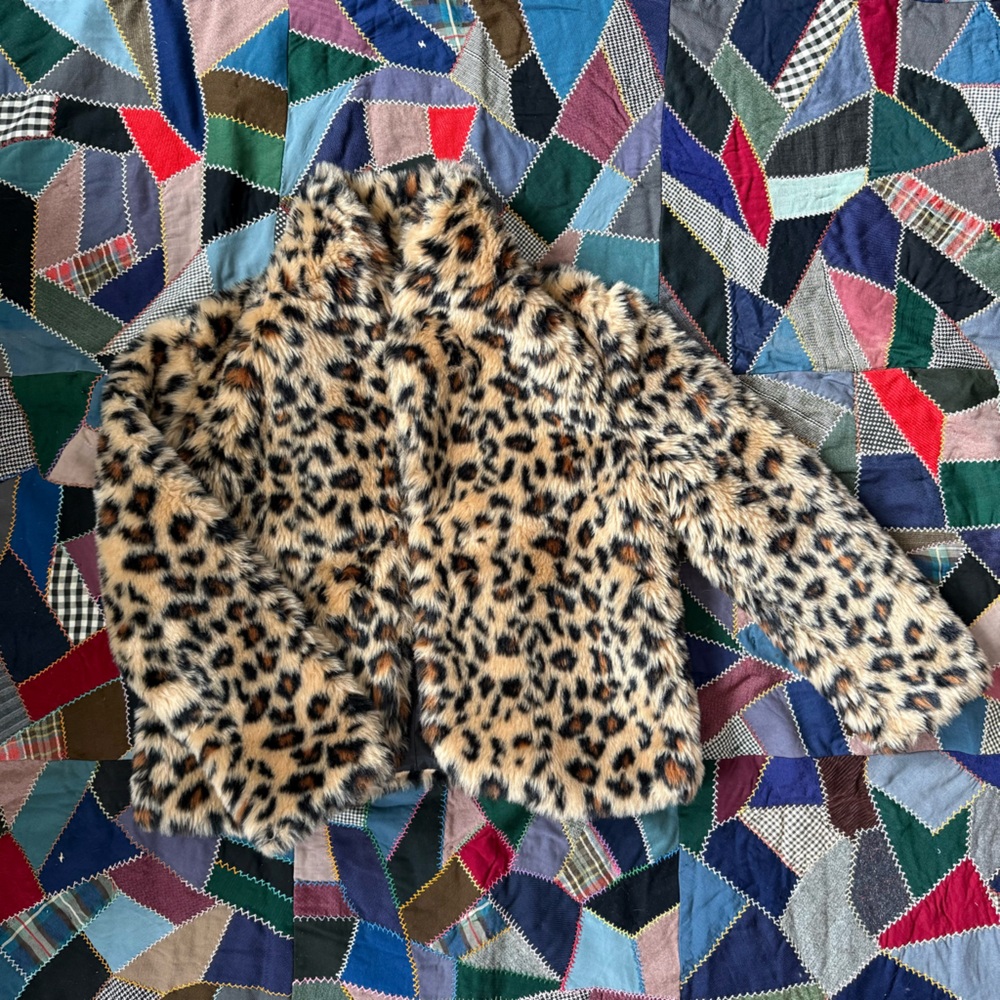 Leopard Print Faux Fur Coat